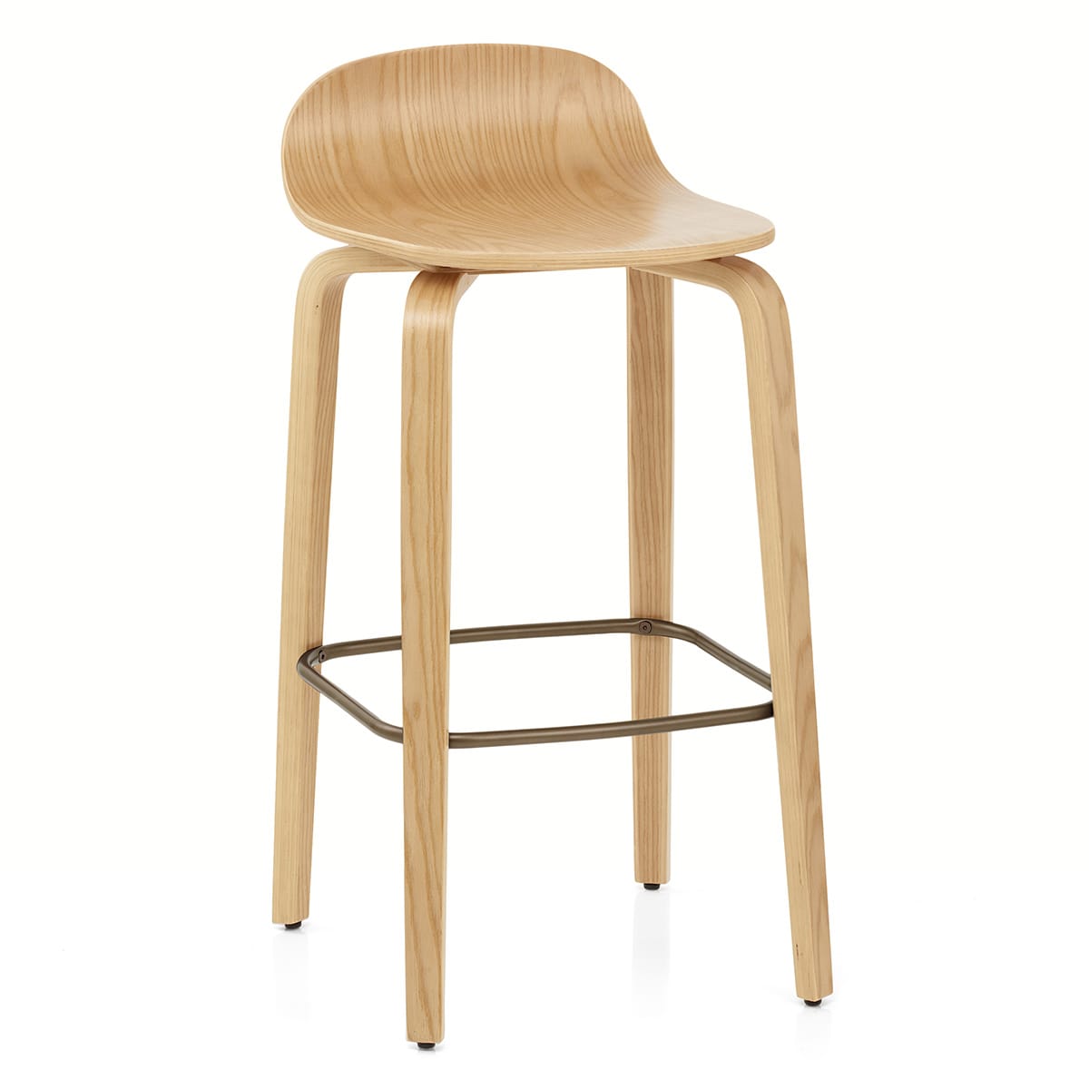 Tabouret de Bar Bois - Curve Chêne Poli