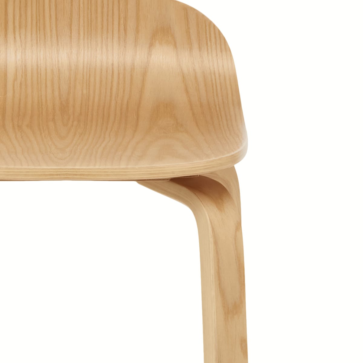 Tabouret de Bar Bois - Curve Chêne Poli