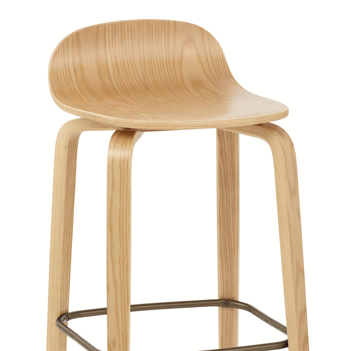 Tabouret de Bar Bois - Curve Chêne Poli