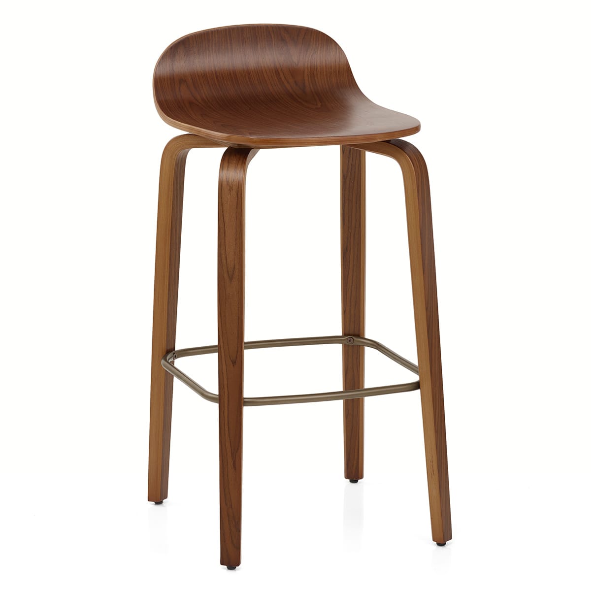 Tabouret de Bar Bois - Curve Noyer Poli