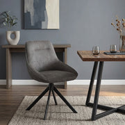 Chaise Faux Daim - Dante Gris 