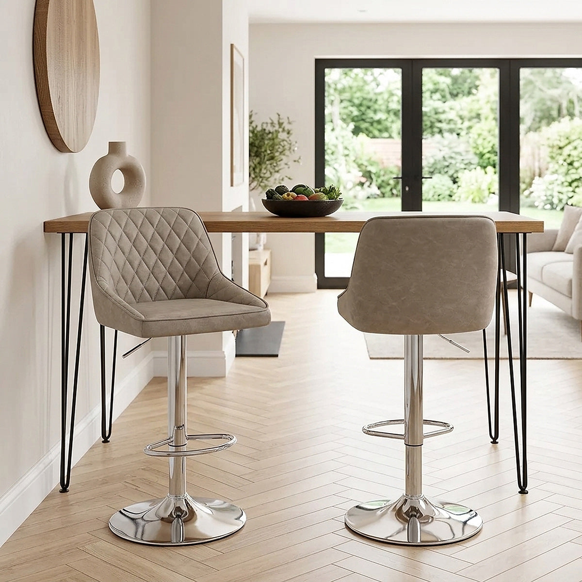Tabouret Faux Cuir - Darwin Crème 