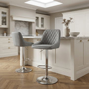 Tabouret Faux Cuir - Darwin Gris 