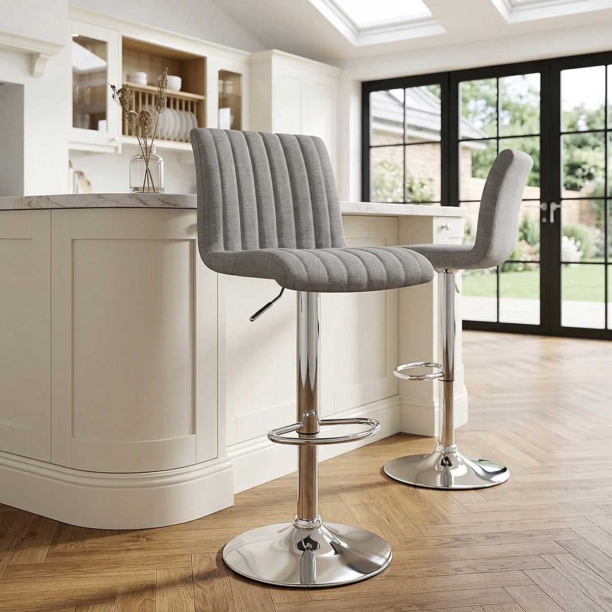 Chaise de Bar Tissu - Debut Gris 