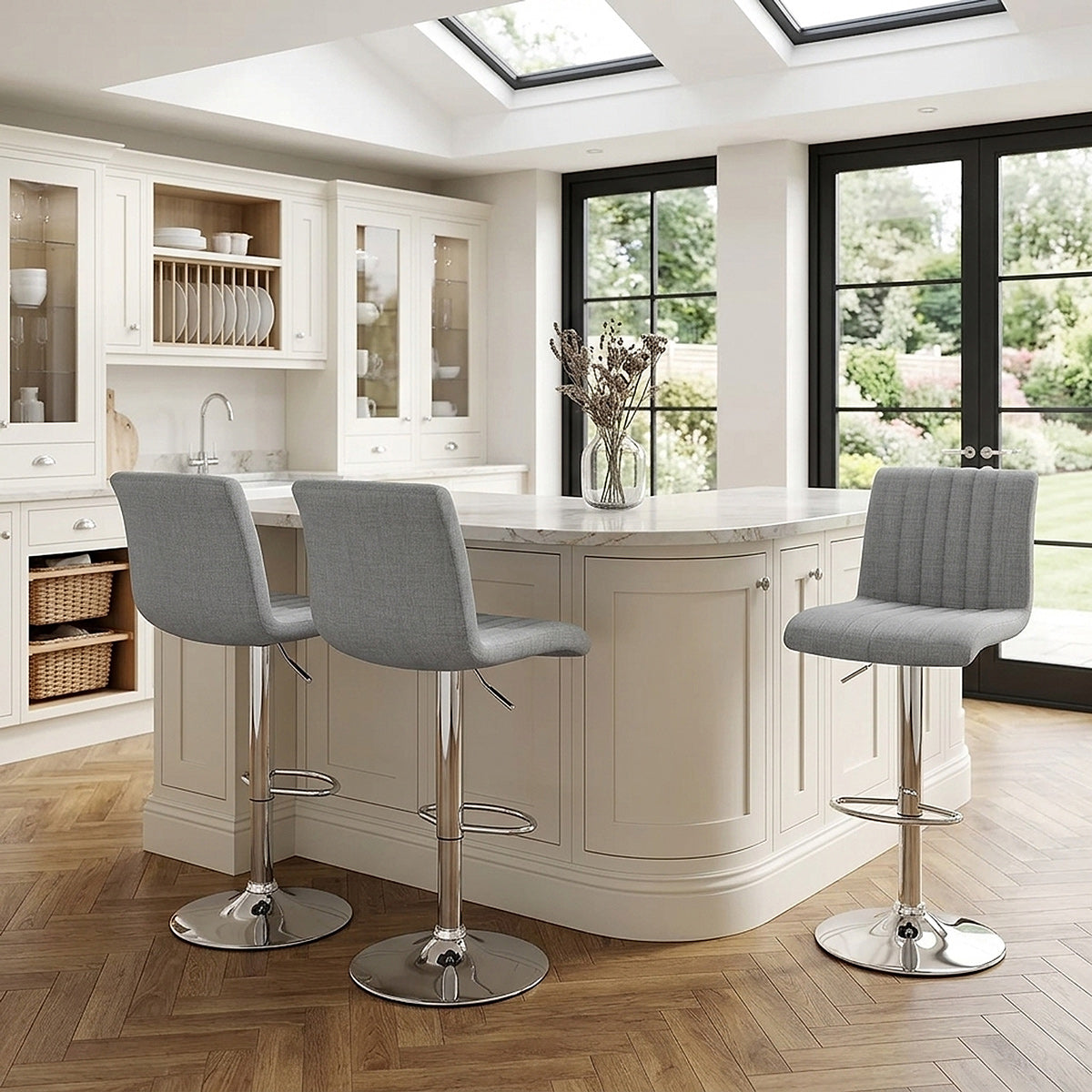Chaise de Bar Tissu - Debut Gris 