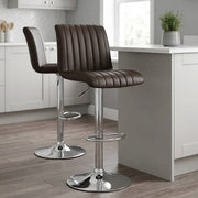Tabouret de Bar Cuir Véritable - Debut Marron 