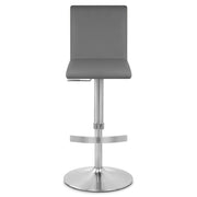 Deluxe Brushed High Back Stool Grey