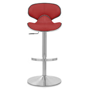 Deluxe Duo Leather Brushed Stool Red