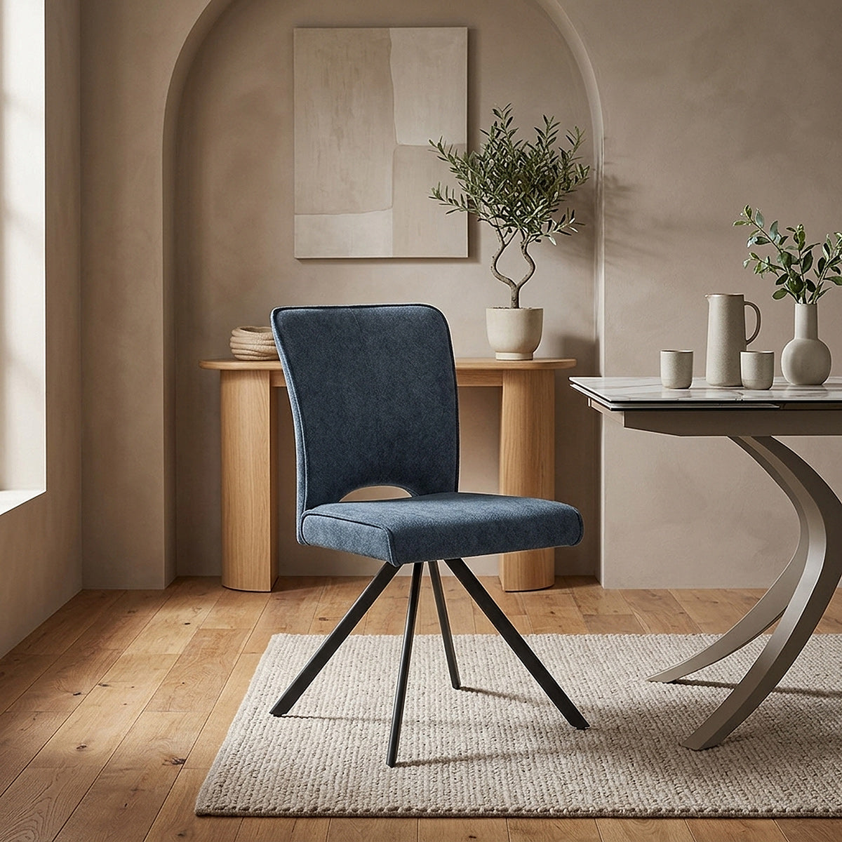 Chaise Tissu - Dexter Bleu 