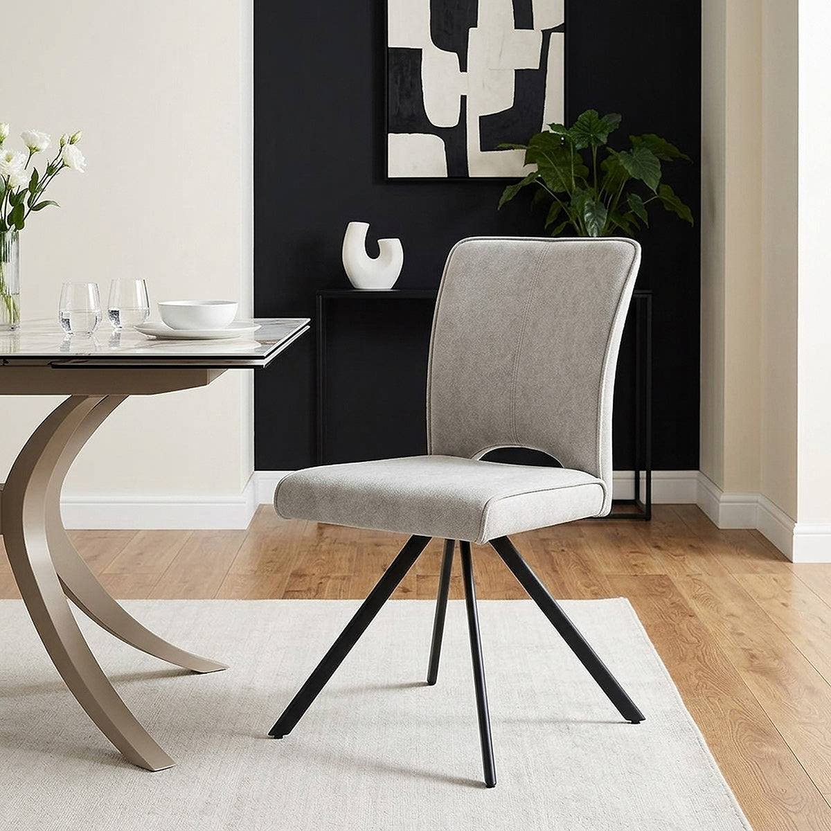 Chaise Tissu - Dexter Gris 