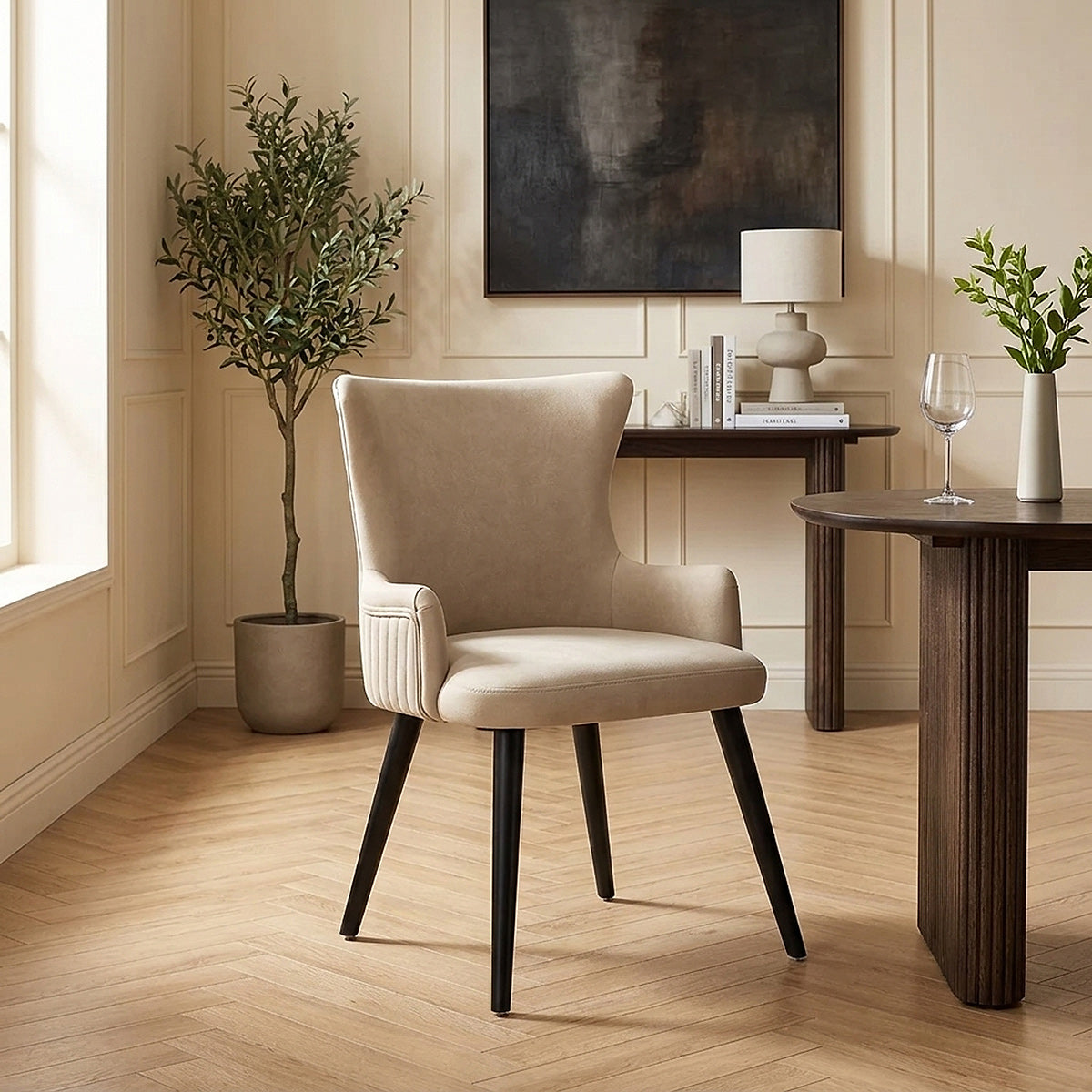 Chaise Faux Cuir - Diablo Crème 