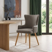 Chaise Faux Cuir Bois - Diablo Gris 