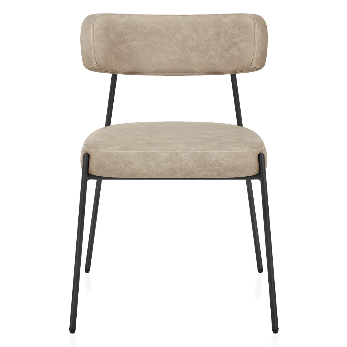 Chaise Faux Cuir Noir - Diana Taupe