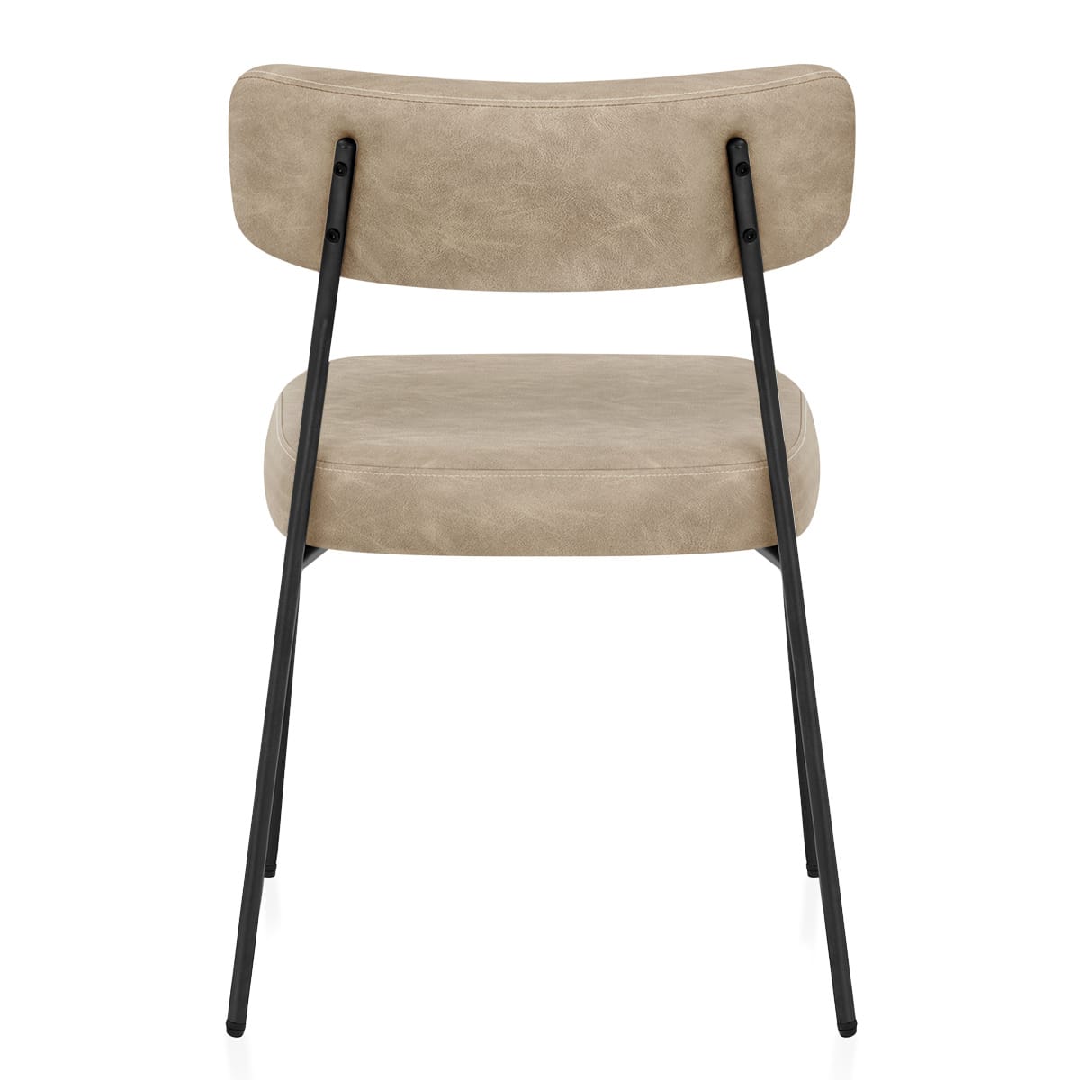 Chaise Faux Cuir Noir - Diana Taupe