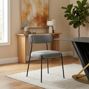 Chaise Tissu Noir - Diana Gris 