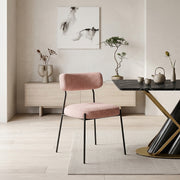 Chaise Tissu Noir - Diana Rose 