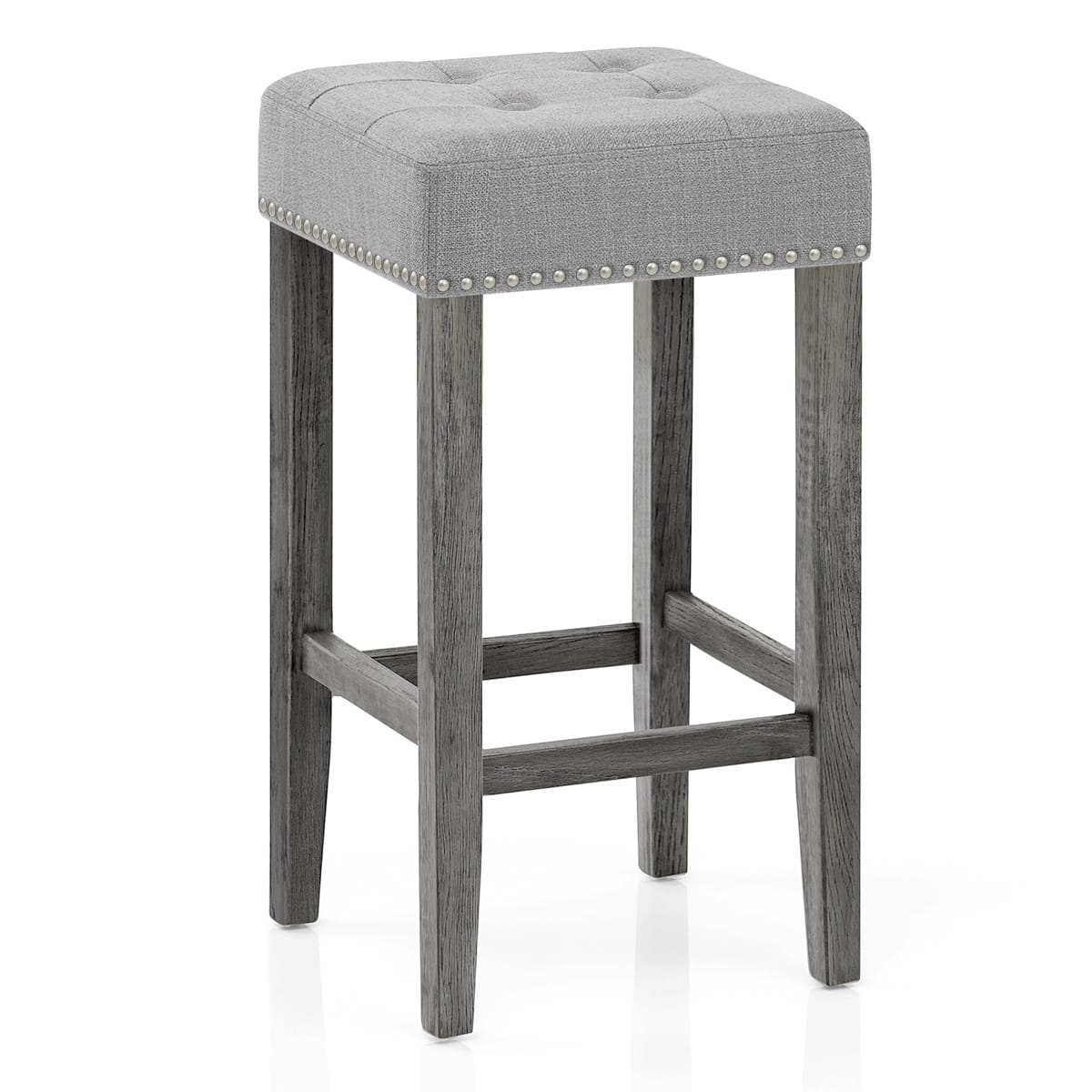 Dove Bar Stool Light Grey Fabric