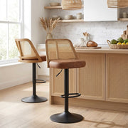 Tabouret de Bar Faux Cuir - Drew Marron 