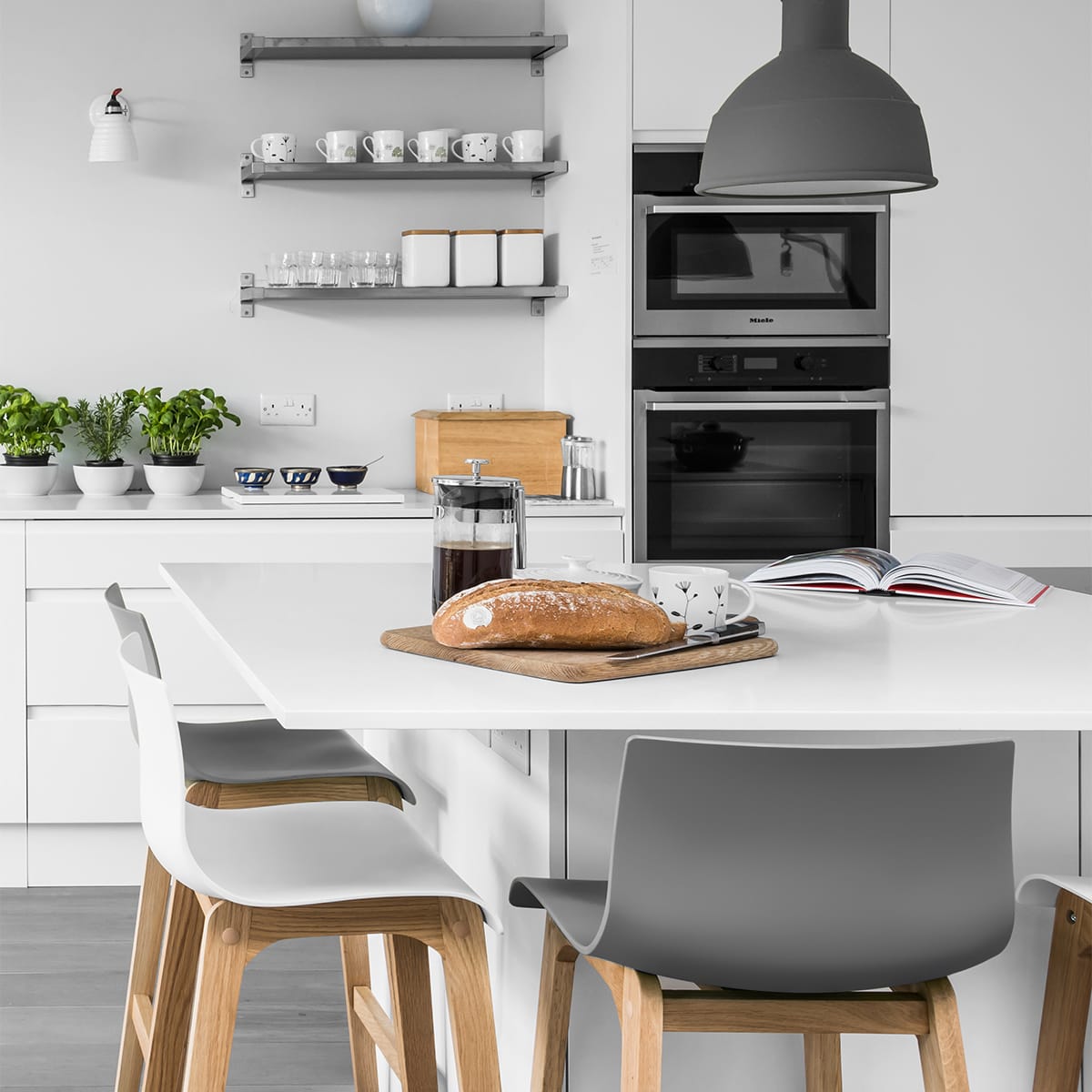 Drift Oak & Light Grey Bar Stool