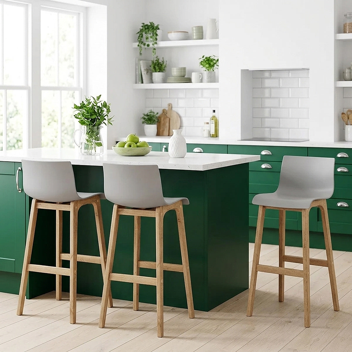 Tabouret de Bar Résine Bois - Drift ABS Gris 
