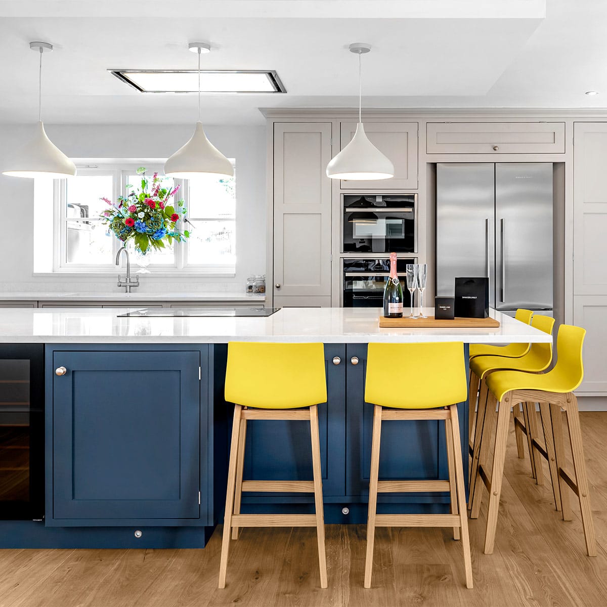 Drift Oak & Yellow Bar Stool