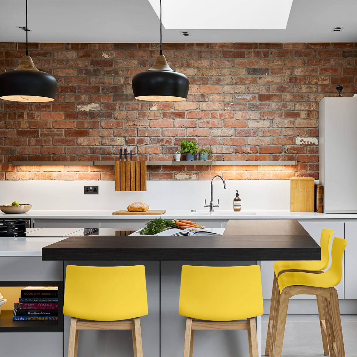 Drift Oak & Yellow Bar Stool