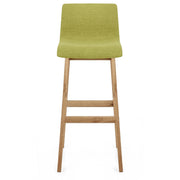 Drift Oak & Green Fabric Stool