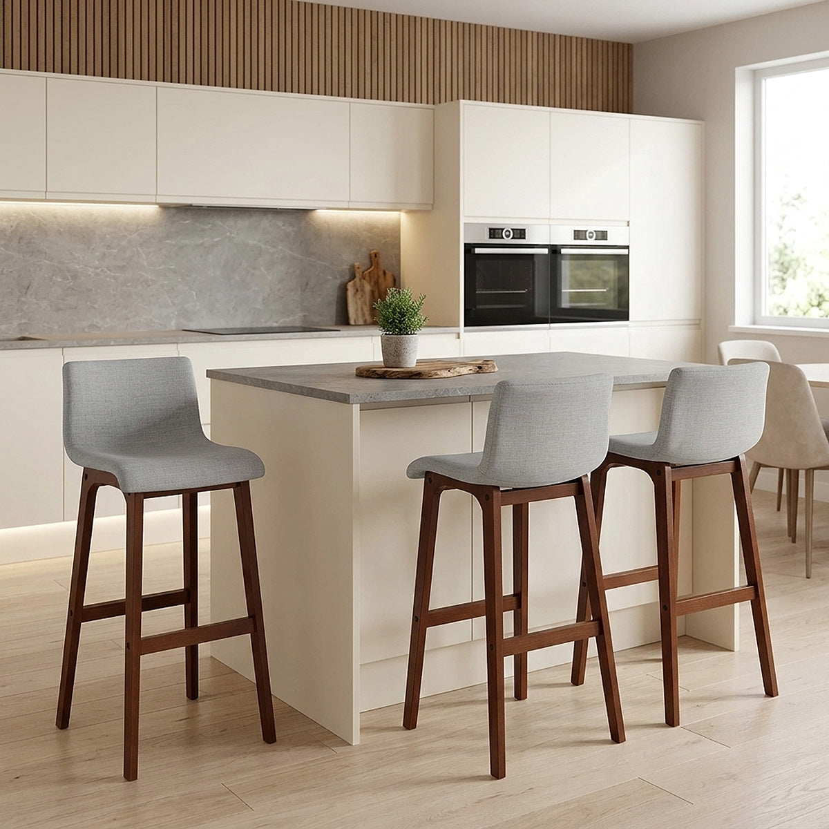 Tabouret de Bar Tissu - Drift Gris Clair