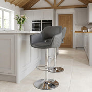 Tabouret Faux Cuir - Dune Gris 