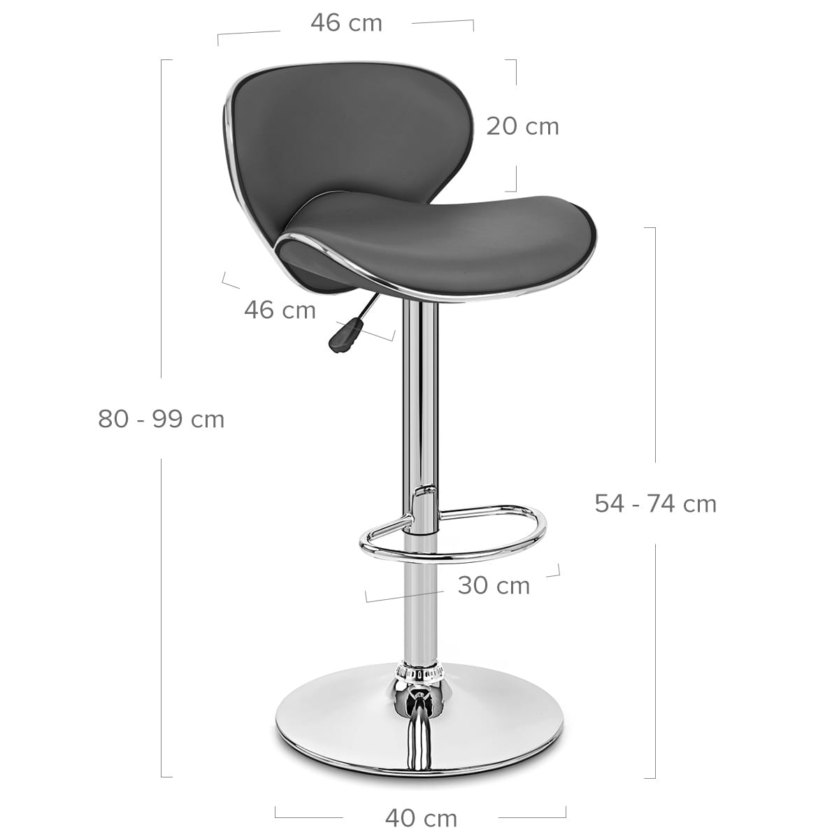Duo Bar Stool Grey