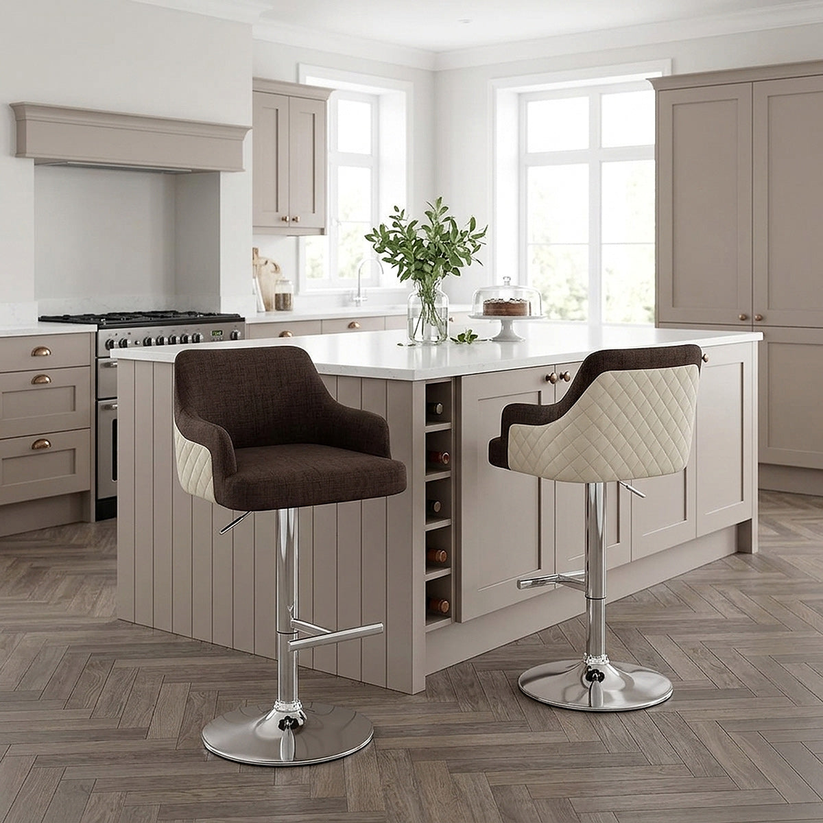 Tabouret Faux Cuir Tissu - Dylan Marron 