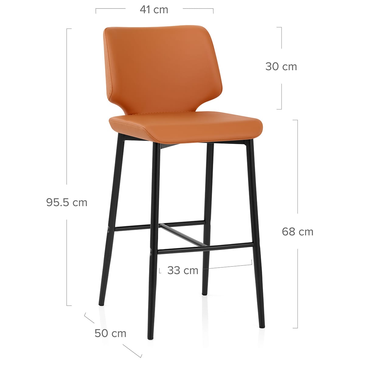 Elan Bar Stool Burnt Orange