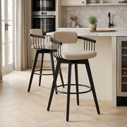 Tabouret de Bar Tissu - Electra Crème 