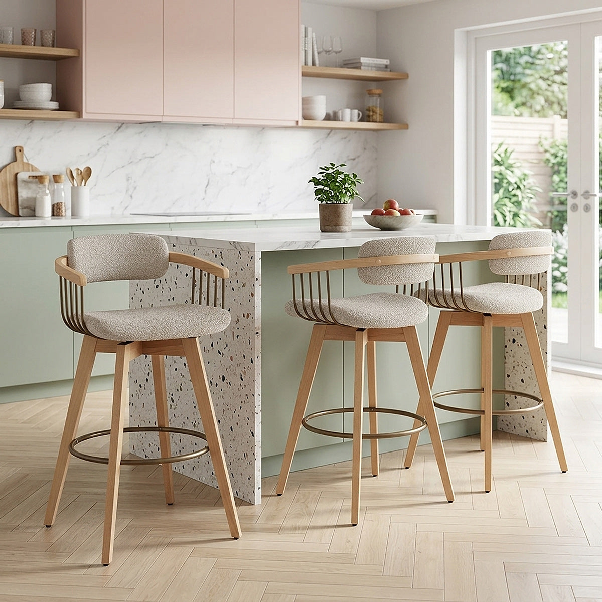 Tabouret de Bar Boucle - Electra Crème