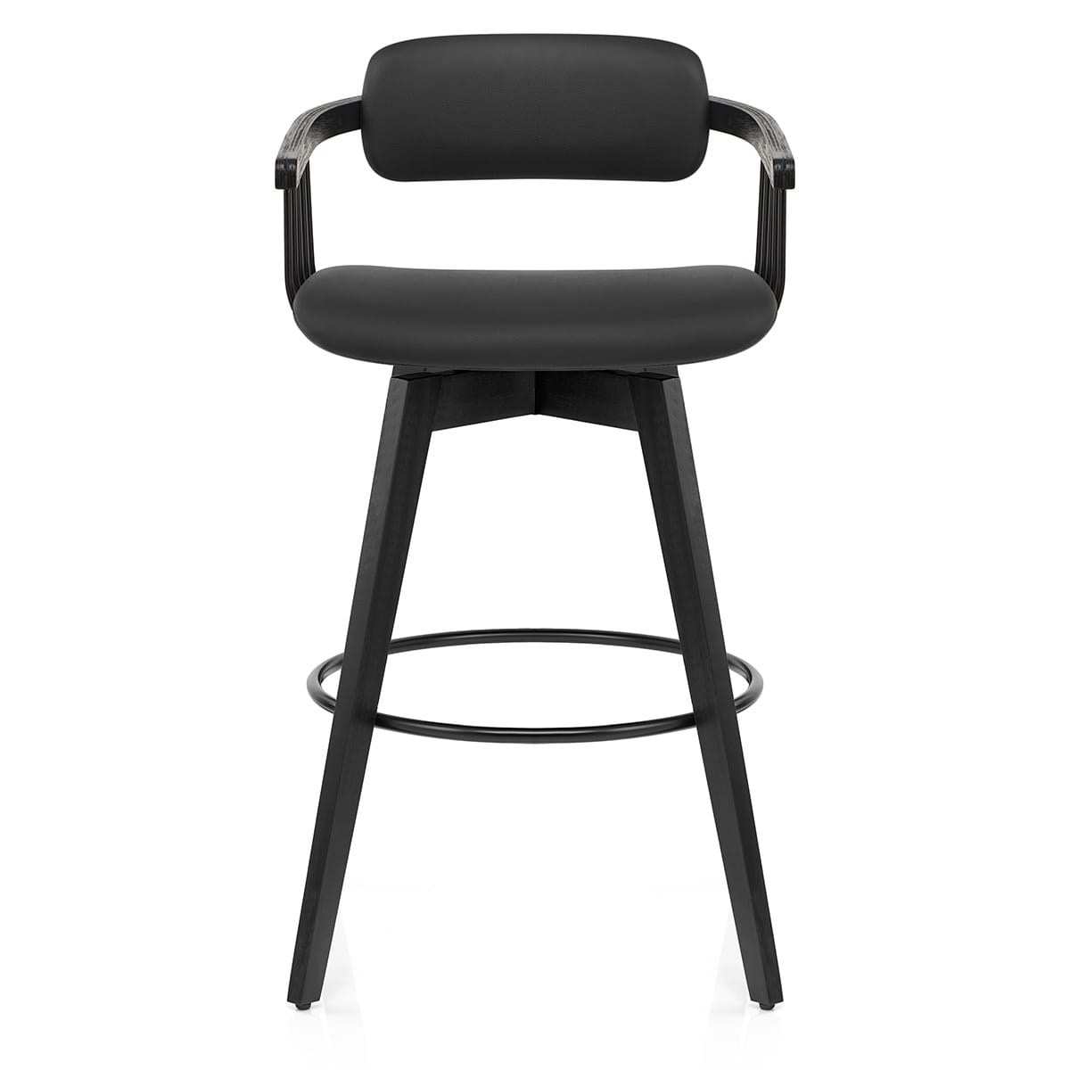 Electra Real Leather Stool Black