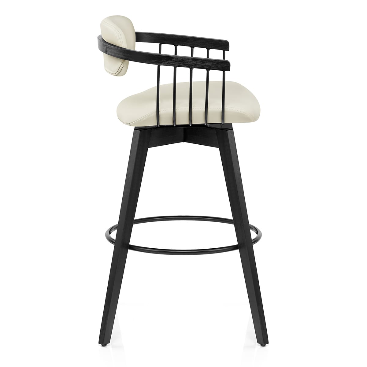 Electra Real Leather Stool Cream