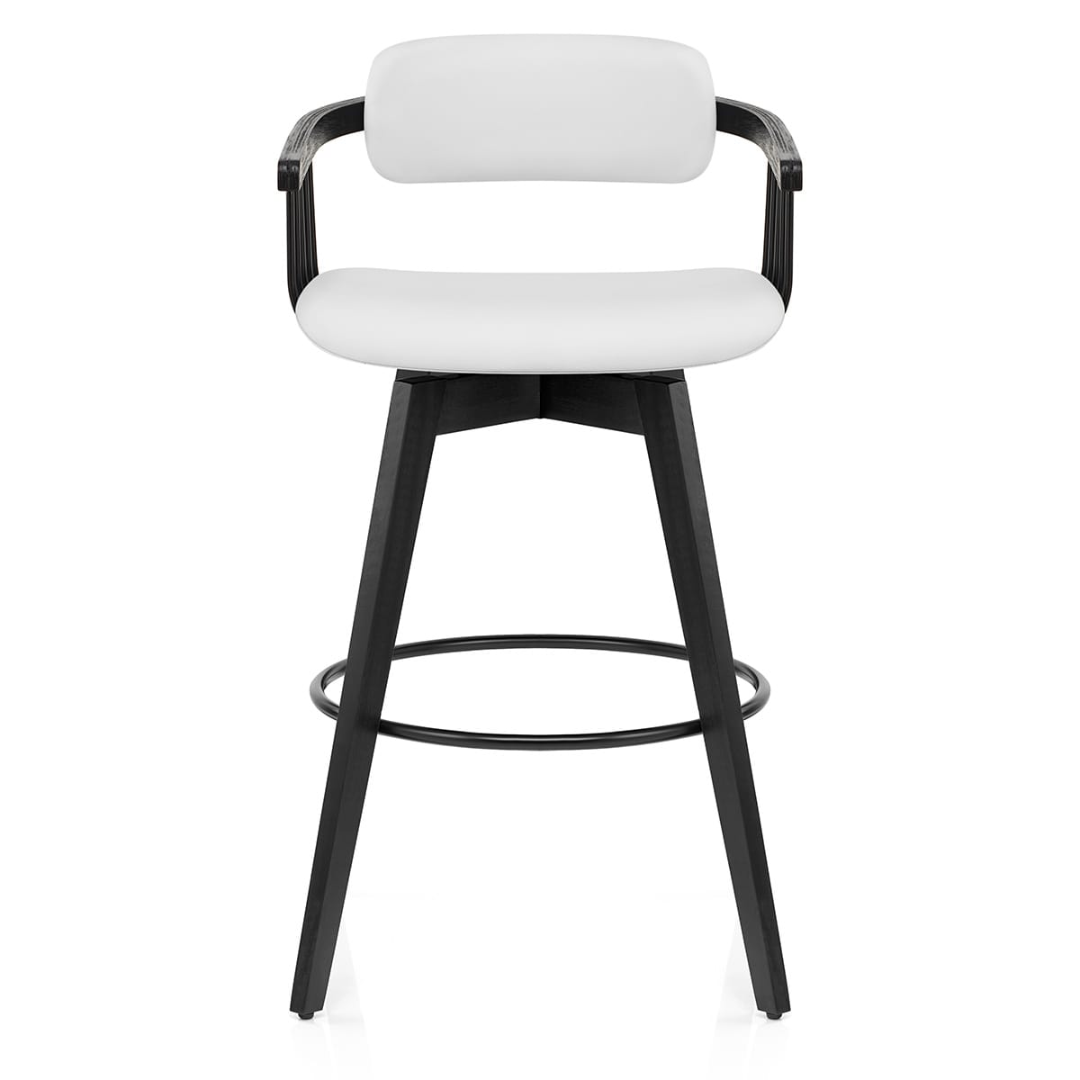 Electra Real Leather Stool White