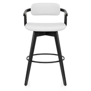Electra Real Leather Stool White