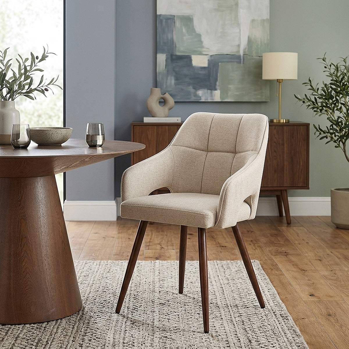 Chaise Tissu - Elio Crème
