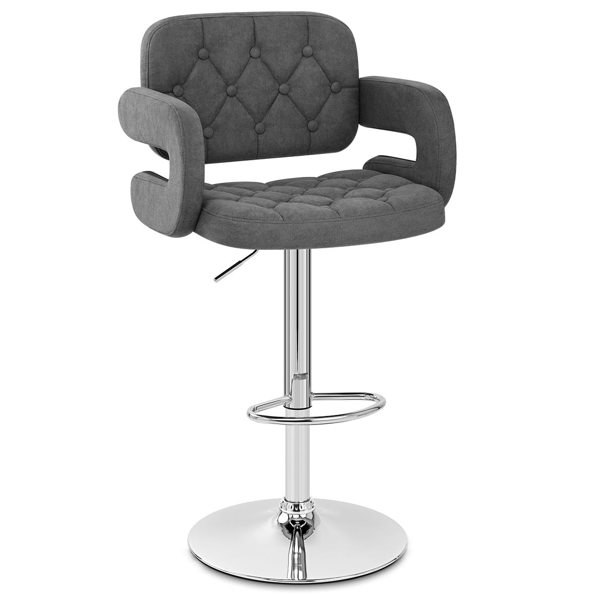 Chaise de Bar Tissu - Encore Gris Foncé