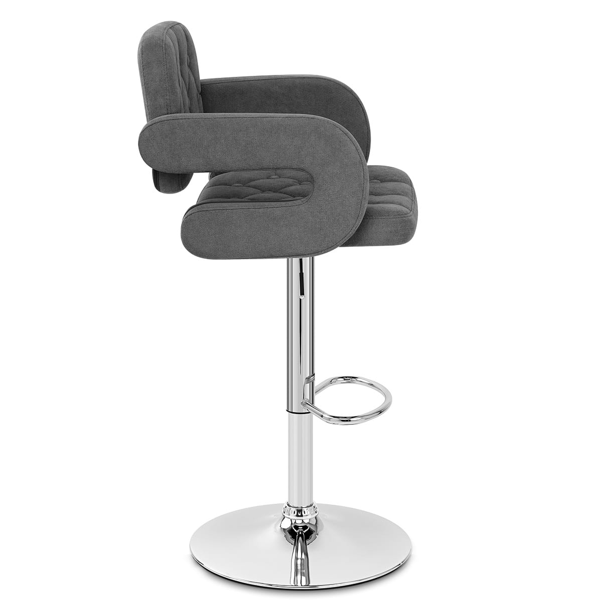 Chaise de Bar Tissu - Encore Gris Foncé