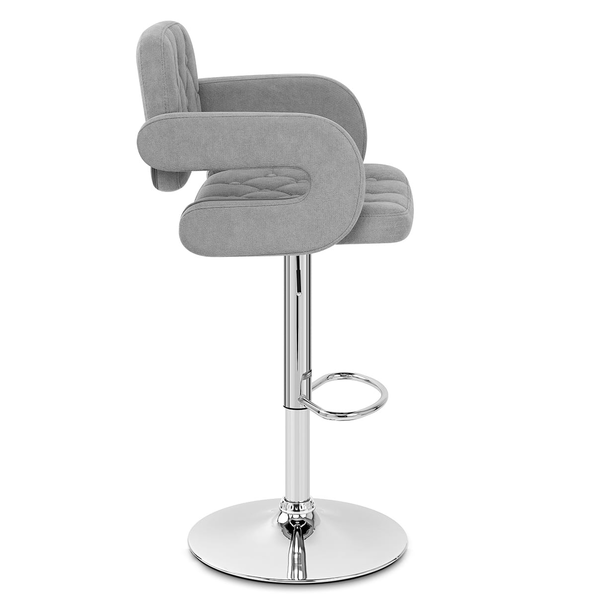 Chaise de Bar Tissu - Encore Gris Clair