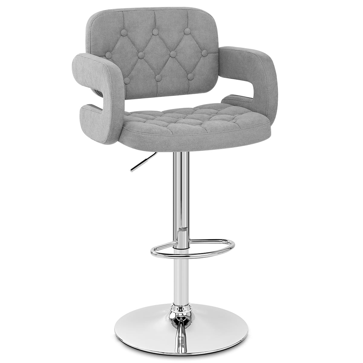 Chaise de Bar Tissu - Encore Gris Clair