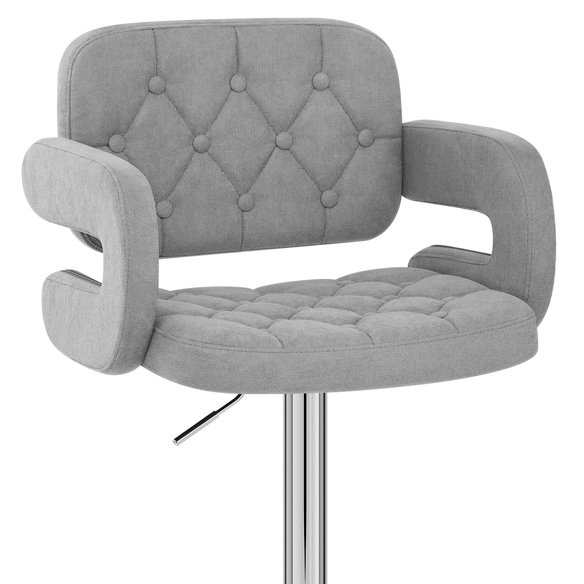 Chaise de Bar Tissu - Encore Gris Clair