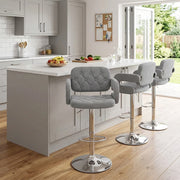 Chaise de Bar Tissu - Encore Gris Clair