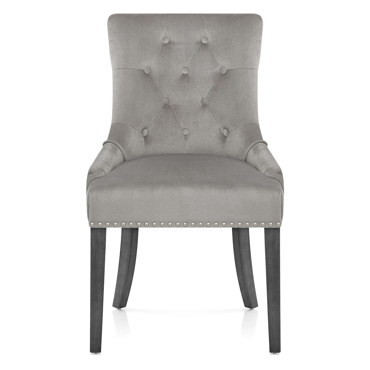 Chaise Bois Velours - Etienne Gris 