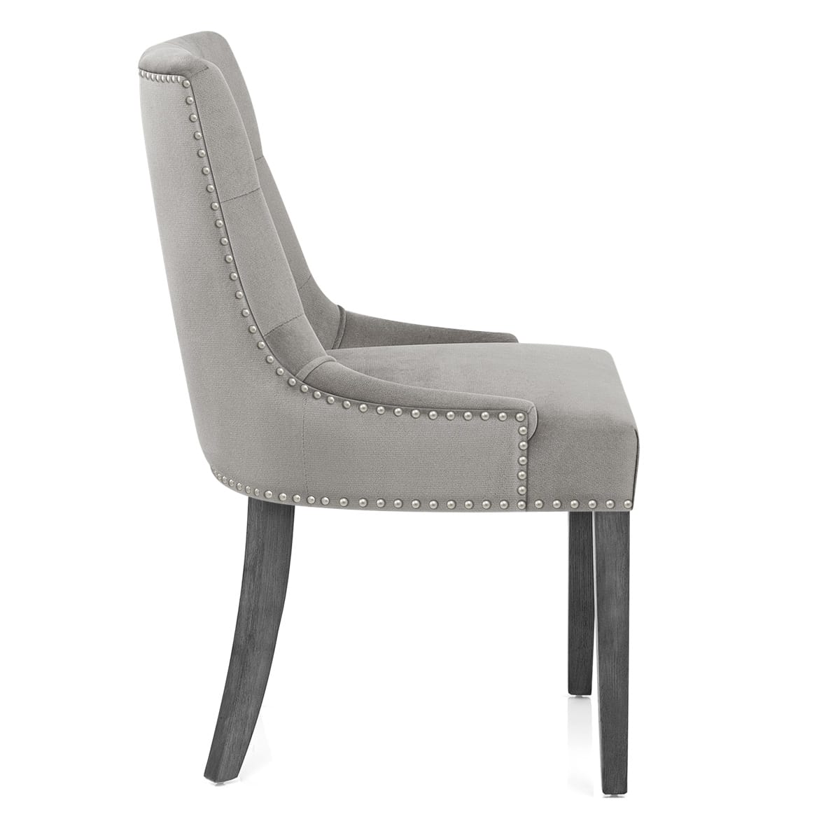 Chaise Bois Velours - Etienne Gris 
