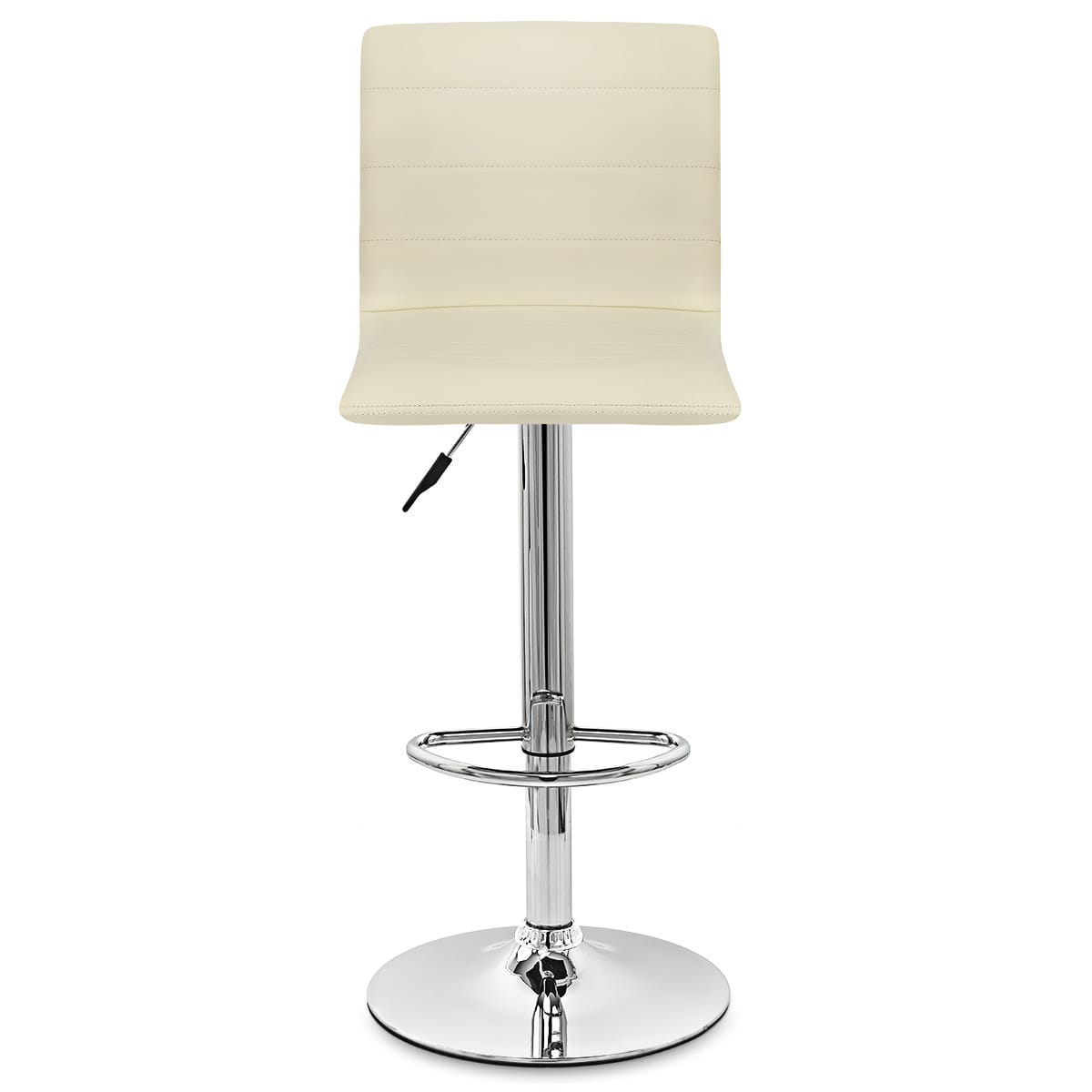 Chaise de Bar Cuir Chrome - Fabio Crème 
