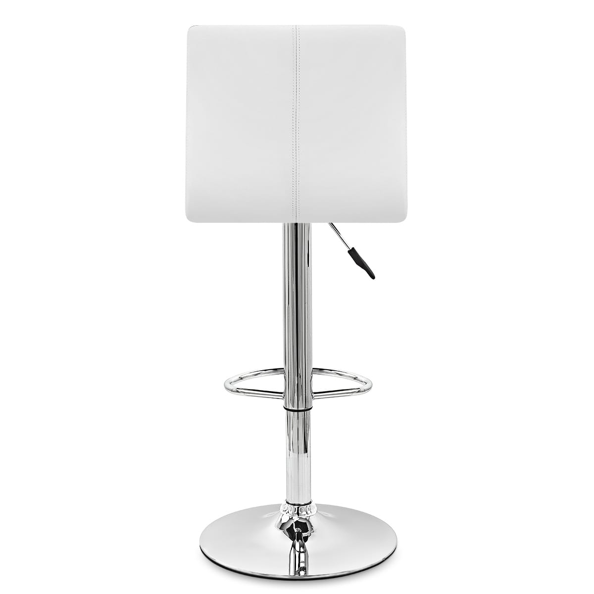 Chaise de Bar Cuir Chrome - Fabio Blanc