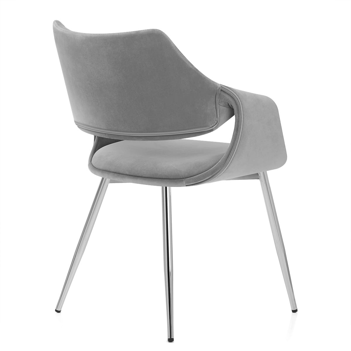 Fairfield Chrome Chair Grey Velvet